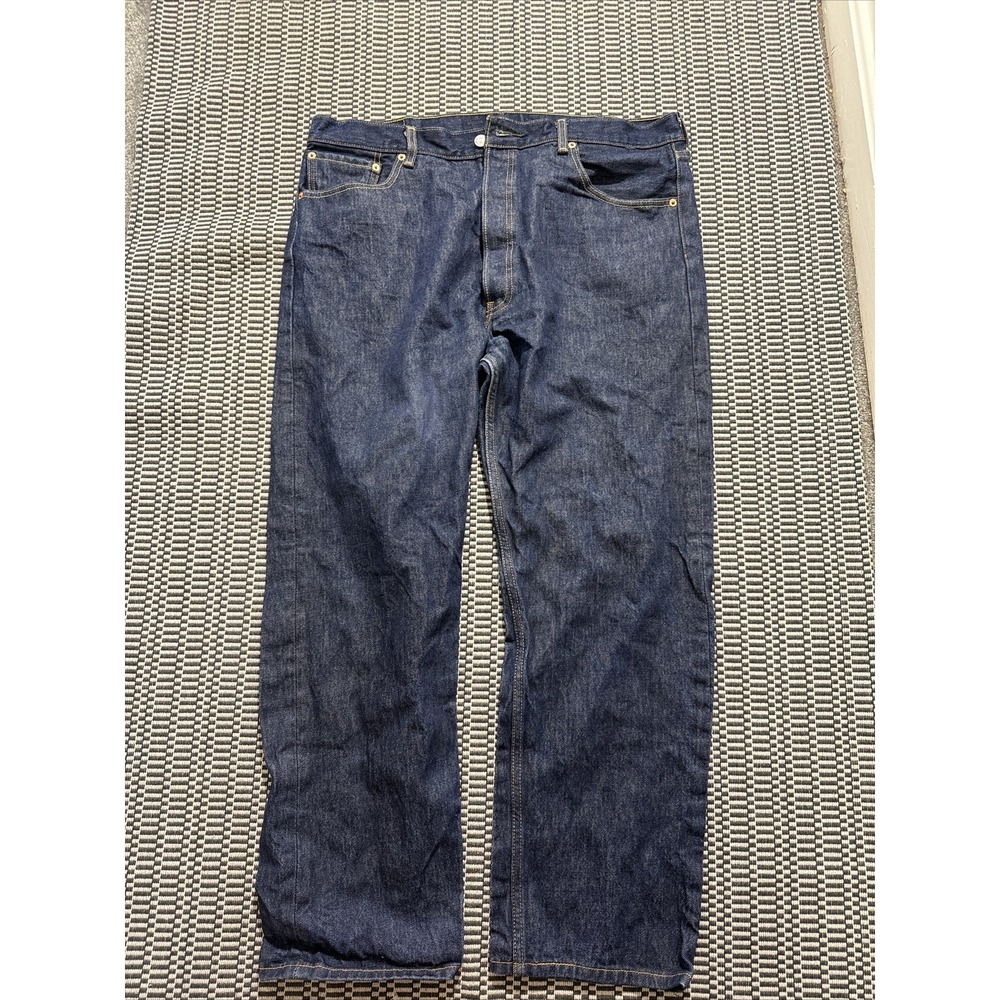 Levis 501 Mens Original Fit Straight Leg Button Fly Blue Jeans W40 L32